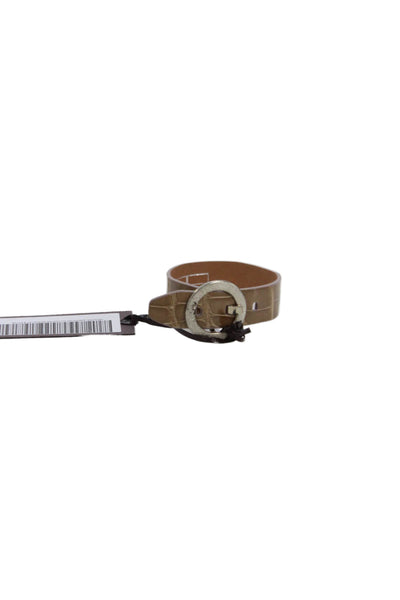 Tardini Unisex Adults American Alligator Buckle Bracelet Light Brown Size OS