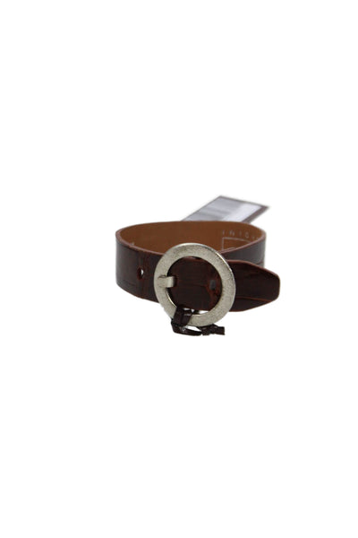 Tardini  Unisex Adults American Alligator Buckle Bracelet Brown Size OS
