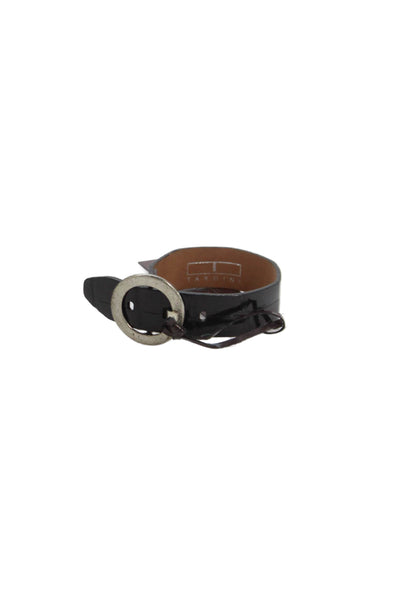 Tardini  Unisex Adults American Alligator Buckle Bracelet Black Size OS