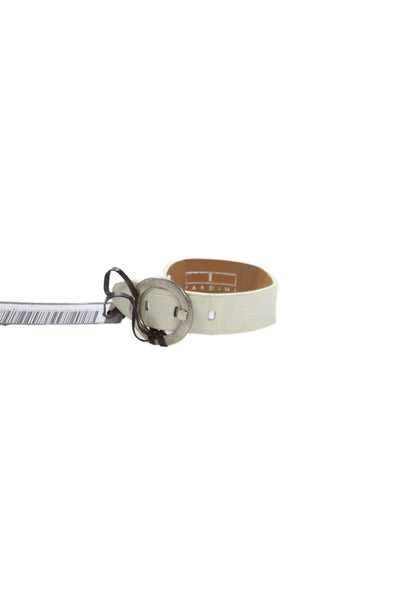 Tardini Unisex Adults American Alligator Buckle Bracelet White Size OS