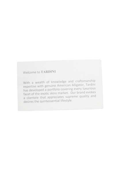 Tardini Unisex Adults American Alligator Round Rigid Bracelet White Size OS