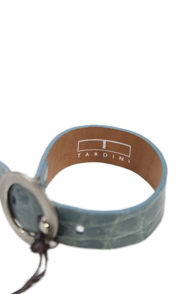Tardini  Unisex Adults American Alligator Buckle Bracelet Light Blue Size OS