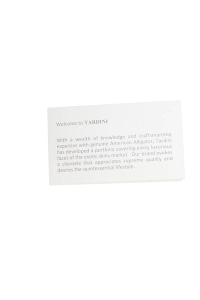 Tardini Womens American Alligator Heart Shaped Key Fob Blue