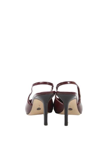 Paige Womens Leather Pointed Toe Sienne Slingbacks Shoes Cranberry Size 6