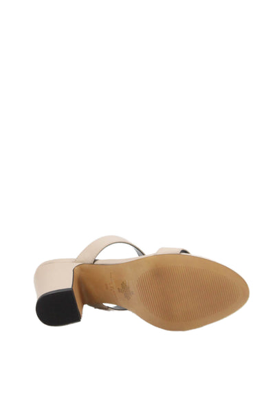 Marc Fisher Womens Leather Ltd Jessey Block Heels Shoes Light Natural Size 6M