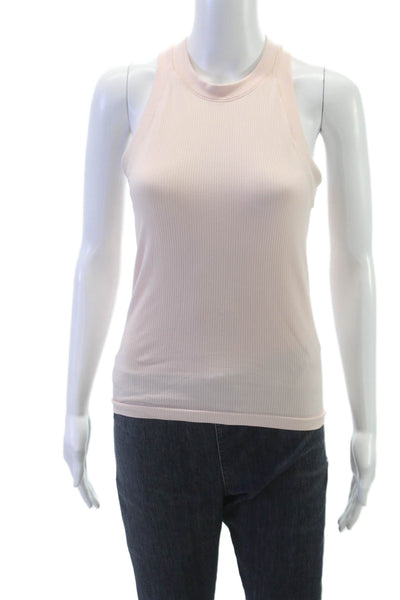Athleta Women Pink Sleeveless High Neck Nylon Basic Tank Size S