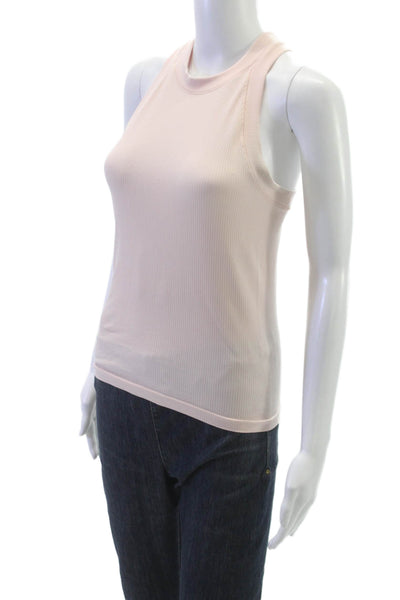 Athleta Women Pink Sleeveless High Neck Nylon Basic Tank Size S