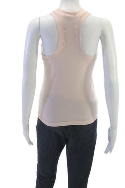 Athleta Women Pink Sleeveless High Neck Nylon Basic Tank Size S