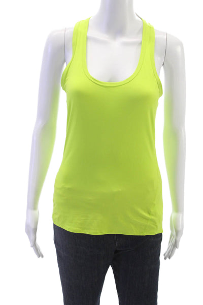 Athleta Womens Basic Green Scoop Neck Sleeveless Tank Polyester Size XS