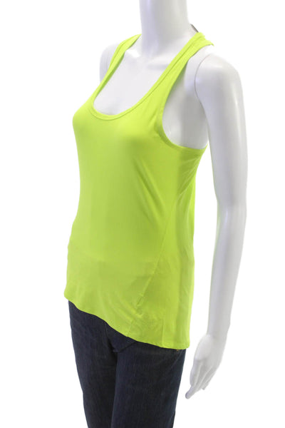 Athleta Womens Basic Green Scoop Neck Sleeveless Tank Polyester Size XS