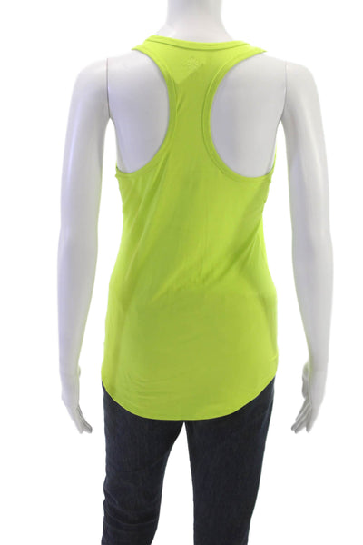 Athleta Womens Basic Green Scoop Neck Sleeveless Tank Polyester Size XS