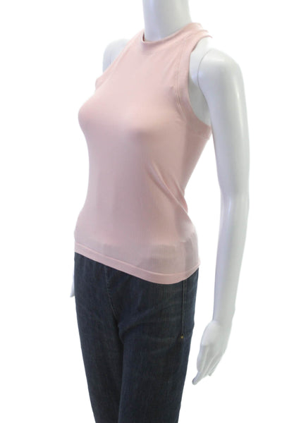 Athleta Womens Sleeveless Basic Tank Pink High Neck Polyester Size XS