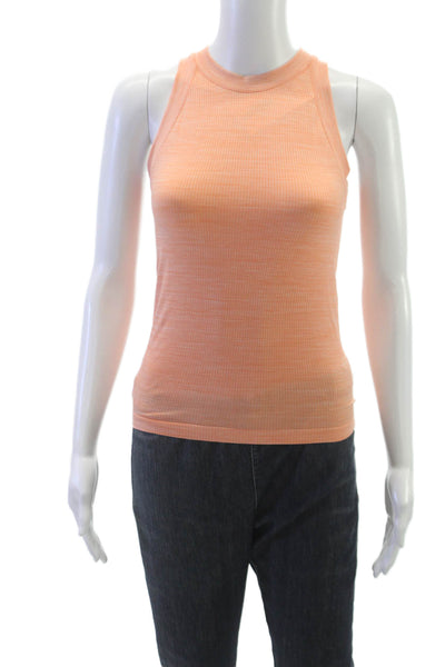 Athleta Womens Basic Sleeveless High Neck Nylon Tank Orange Size S