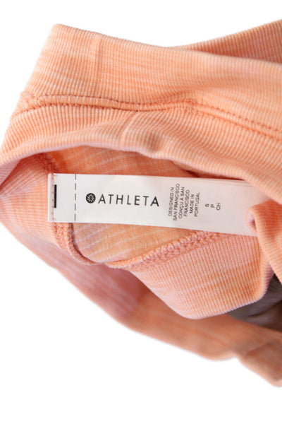 Athleta Womens Basic Sleeveless High Neck Nylon Tank Orange Size S