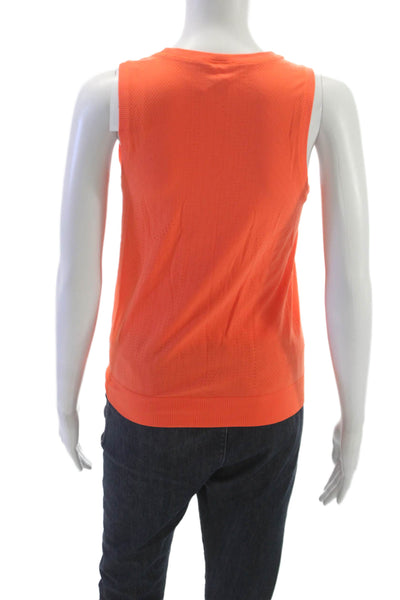 Athleta Womens Orange Basic Tank Crew Neck Nylon Size XS