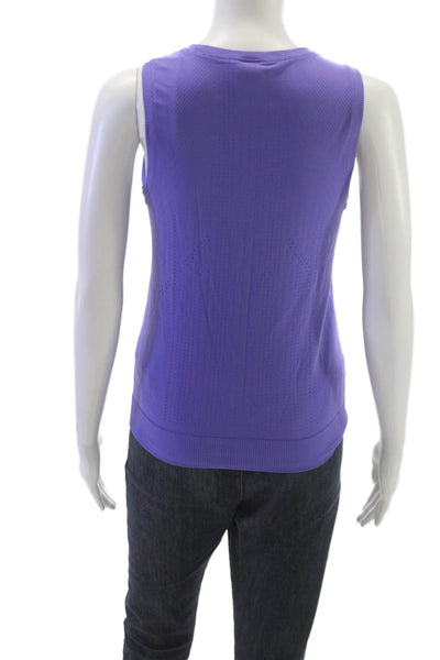 Athleta Womens Purple Basic Tank Nylon Spandex Crew Neck Pullover Size XS