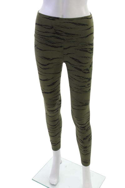 Beyond Yoga Women Ankle Leggings Green Animal Print Polyester Size XS