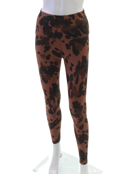 Beyond Yoga Womens Animal Print Brown Ankle Leggings Polyester Size XS