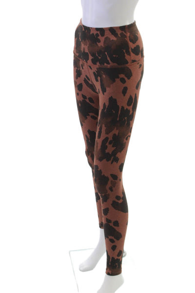 Beyond Yoga Womens Animal Print Brown Ankle Leggings Polyester Size XS