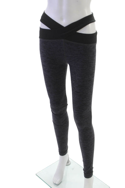 Beyond Yoga Women Ankle Leggings Gray Flecked Polyester Pull On Size S