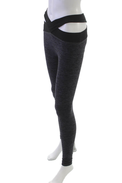 Beyond Yoga Women Ankle Leggings Gray Flecked Polyester Pull On Size S