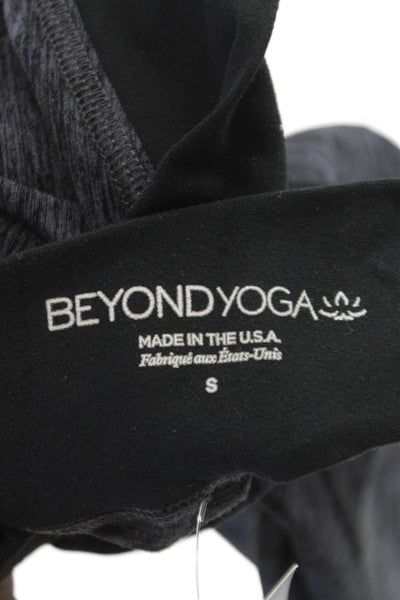 Beyond Yoga Women Ankle Leggings Gray Flecked Polyester Pull On Size S