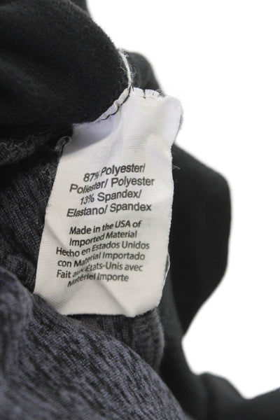 Beyond Yoga Womens High Neck Stretch Knit Sports Bra Gray Black Size Small
