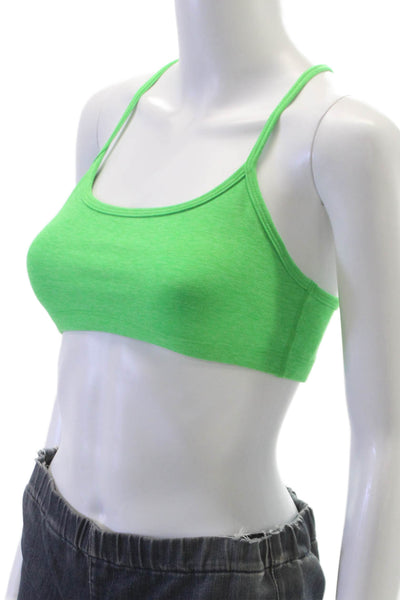 Beyond Yoga Womens Spaghetti Strap Scoop Neck Sports Bra Green Small
