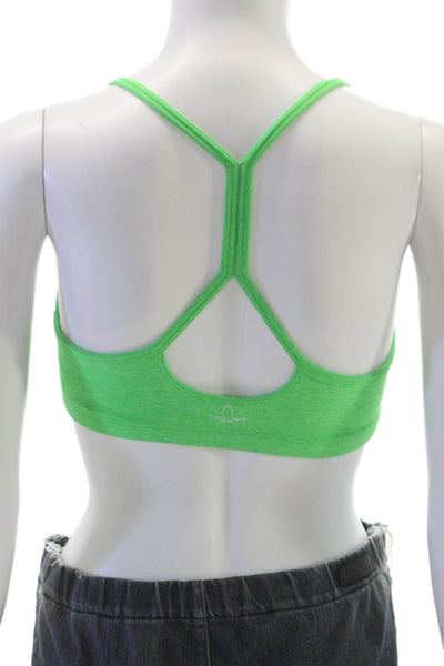 Beyond Yoga Womens Spaghetti Strap Scoop Neck Sports Bra Green Small