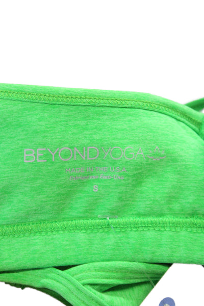 Beyond Yoga Womens Spaghetti Strap Scoop Neck Sports Bra Green Small