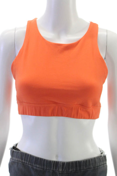 Beyond Yoga Womens Scoop Neck Stretch Knit Sports Orange Size Medium