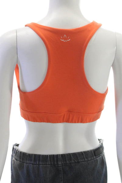 Beyond Yoga Womens Scoop Neck Stretch Knit Sports Orange Size Medium