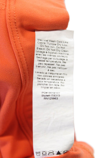 Beyond Yoga Womens Scoop Neck Stretch Knit Sports Orange Size Medium
