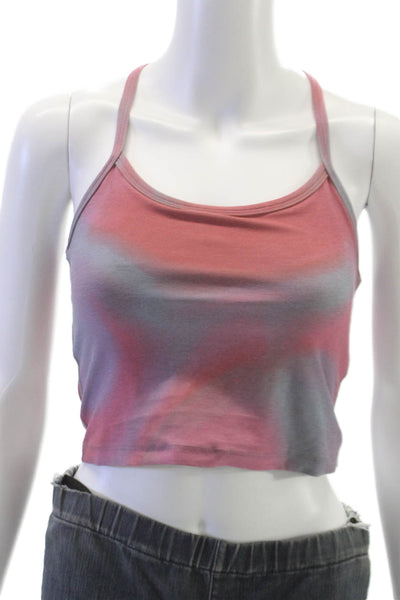 Beyond Yoga Women Cropped Tank Multicolor Tie Dye Scoop Neck Sleeveless Size S