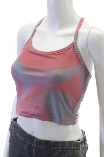Beyond Yoga Women Cropped Tank Multicolor Tie Dye Scoop Neck Sleeveless Size S