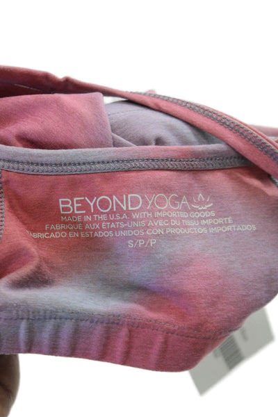 Beyond Yoga Women Cropped Tank Multicolor Tie Dye Scoop Neck Sleeveless Size S