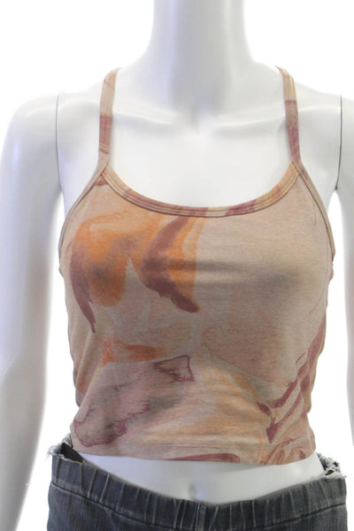 Beyond Yoga Womens Cropped Tank Multicolor Batik Scoop Neck Polyester Size S