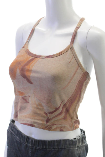 Beyond Yoga Womens Cropped Tank Multicolor Batik Scoop Neck Polyester Size S