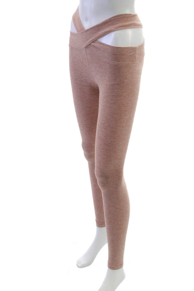 Beyond Yoga Womens Ankle Leggings Orange Flecked Polyester Size XS