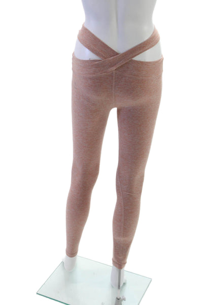 Beyond Yoga Womens Ankle Leggings Orange Flecked Polyester Size XS