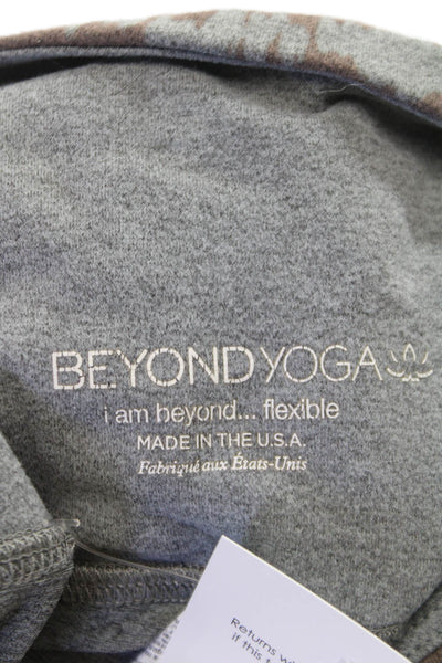 Beyond Yoga Women Ankle Gray Tie Dye Nylon Leggings Size S