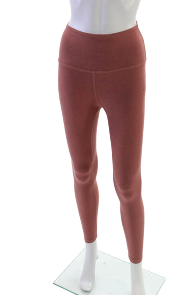 Beyond Yoga Womens Ankle Leggings Red Polyester Solid Size XS
