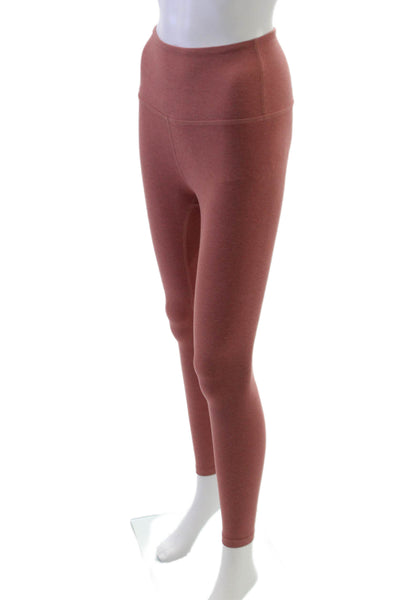 Beyond Yoga Womens Ankle Leggings Red Polyester Solid Size XS