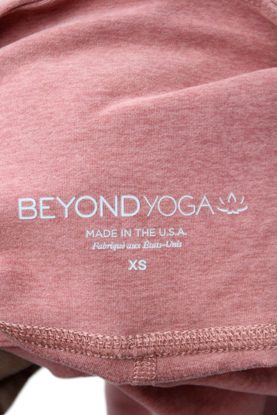 Beyond Yoga Womens Ankle Leggings Red Polyester Solid Size XS