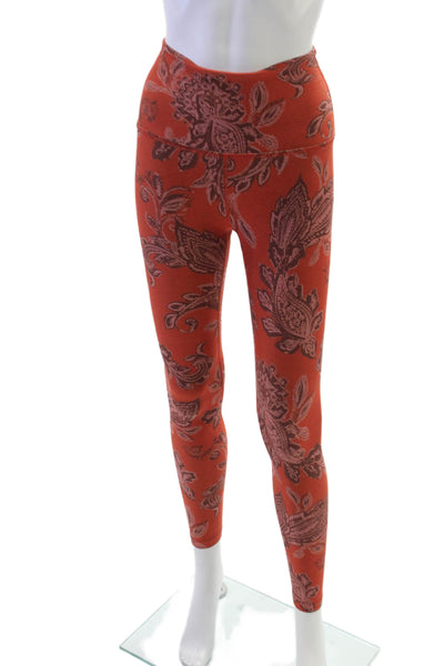 Beyond Yoga Women Ankle Leggings Paisley Orange Polyester Size XS