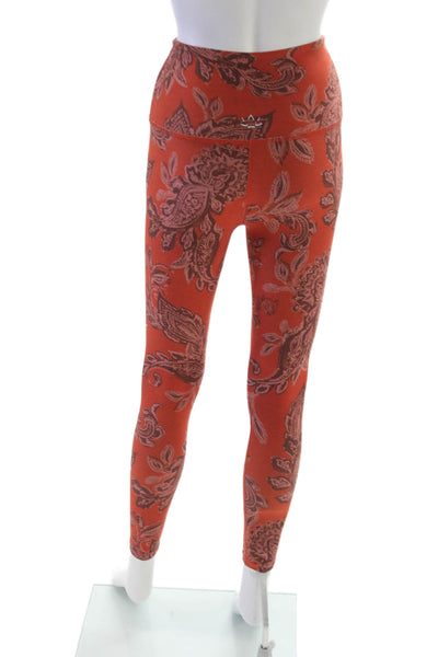 Beyond Yoga Women Ankle Leggings Paisley Orange Polyester Size XS