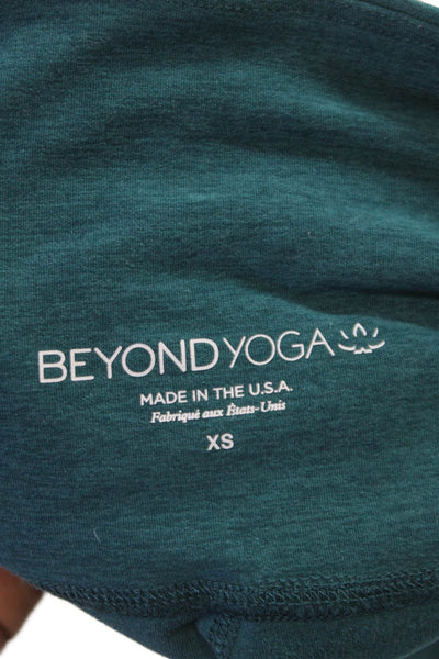 Beyond Yoga Womens Ankle Leggings Green Polyester Solid Size XS