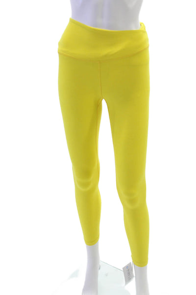 Beyond Yoga Womens Capri Leggings Yellow Polyester Solid Size XS