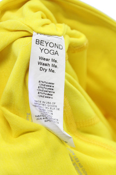 Beyond Yoga Womens Capri Leggings Yellow Polyester Solid Size XS