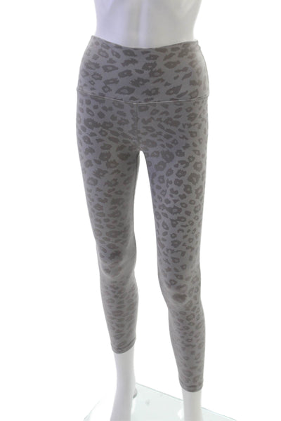 Beyond Yoga Women Ankle Leggings Gray Animal Print Polyester Size S
